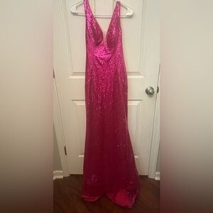 Pink Sequin Gown